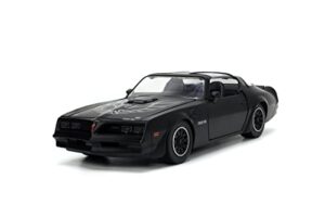 jada toys big time muscle 1:24 1977 pontiac firebird trans am die-cast car, toys for kids and adults (34038),black