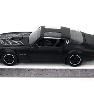 Jada Toys Big Time Muscle 1:24 1977 Pontiac Firebird Trans Am Die-cast Car, Toys for Kids and Adults (34038),Black