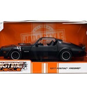 Jada Toys Big Time Muscle 1:24 1977 Pontiac Firebird Trans Am Die-cast Car, Toys for Kids and Adults (34038),Black