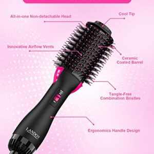 Hair Dryer Brush Blow Dryer Brush in One - Plus 2.0 One-Step Hot Air Brush - 4 in 1 HairDryer Styler and Volumizer for Drying Straightening Curling Volumizing Hair