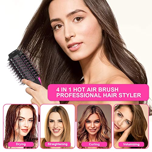 Hair Dryer Brush Blow Dryer Brush in One - Plus 2.0 One-Step Hot Air Brush - 4 in 1 HairDryer Styler and Volumizer for Drying Straightening Curling Volumizing Hair