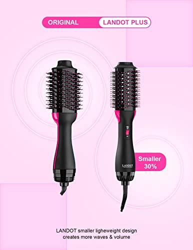 Hair Dryer Brush Blow Dryer Brush in One - Plus 2.0 One-Step Hot Air Brush - 4 in 1 HairDryer Styler and Volumizer for Drying Straightening Curling Volumizing Hair