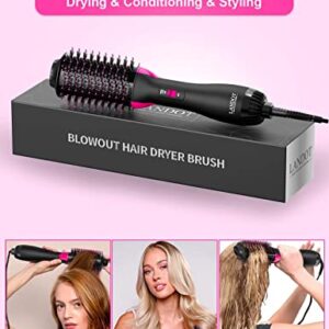 Hair Dryer Brush Blow Dryer Brush in One - Plus 2.0 One-Step Hot Air Brush - 4 in 1 HairDryer Styler and Volumizer for Drying Straightening Curling Volumizing Hair