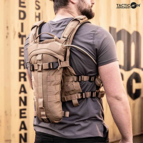 TACTICON Hydropack Elite | Tactical Bare Body Hydration Pack | Combat Veteran Owned Company | All Day Water Source | Hiking & Outdoor Bag | 3L Pocket