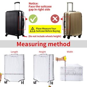 OZTDL 28 Inch Dust-proof See Through Luggage Cover Protector Bag PVC Full Clear Suitcase Cover Protectors Waterproof Transparent Travel Luggage Sleeve (28"=24.5" H x 19.6" L x 11.7" W)