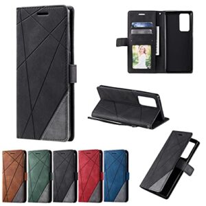 zhanguo mobile phone case bag wallet case for oppo reno 6 pro plus 5g case, pu leather flip folio case with card holders [shockproof tpu inner shell] phone cover, protective case back cover case