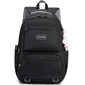 woyiyaan backpack for school girls bookbag cute bag college middle high elementary school backpack for teen girls (black)