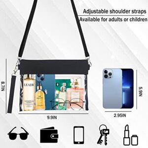 Wilbeva 2023 New Clear Purses Crossbody Bag, Clear Shoulder Bags Stadium Approved for Women & Girls, Transparent Messenger Bag for Work, Concert & Outdoor Sport Competition