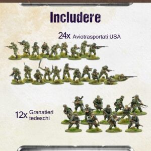 Wargames Delivered Bolt Action Miniatures - Band of Brothers Starter Set- Italian Language. 28mm WWII Miniature Models and Army Tank Models for Miniature Wargaming by Warlord Games