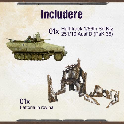 Wargames Delivered Bolt Action Miniatures - Band of Brothers Starter Set- Italian Language. 28mm WWII Miniature Models and Army Tank Models for Miniature Wargaming by Warlord Games