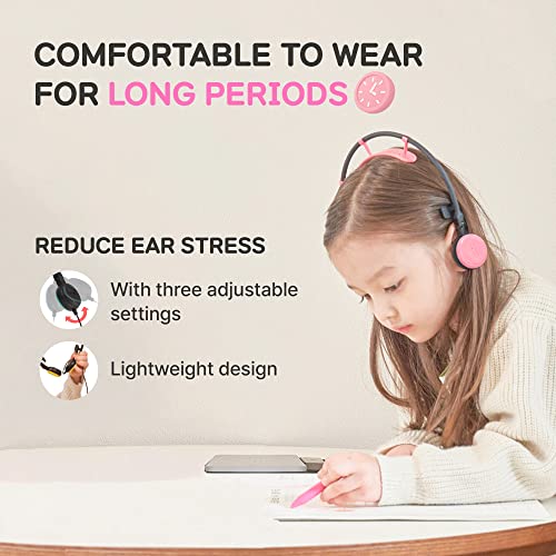 Bengdii Bee Off Ear Headphones, Max Comfort Ear Speakers, Noncontact Earpieces, Lightweight Open Ear Headsets, Microphone, 3.5mm Jack for School/Teens/Kids/Phone/Tablet/Laptop, Korean Made, Mint