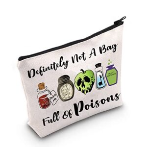 tsotmo evil queen witchy gift poison apple zipper makeup pouch witch poison gift poison villains inspired gift halloween party gift villain fans gift (full of poisons)