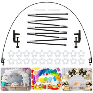 rubfac table balloon arch kit, black balloon arch stand balloon arch frame for different size tables balloon garland decorations of birthday party wedding baby shower christmas and festival decoration