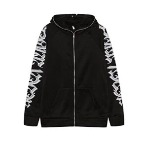 yeou women rhinestone y2k spider skeleton hoodies punk jackets streetwear goth harajuku oversized zip up hoodie