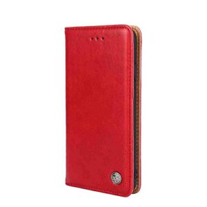 BANLEI2U Phone Cover Wallet Folio Case for Oppo Reno 6 PRO Plus 5G, Premium PU Leather Slim Fit Cover for Reno 6 PRO Plus 5G, Protective Cover, Red