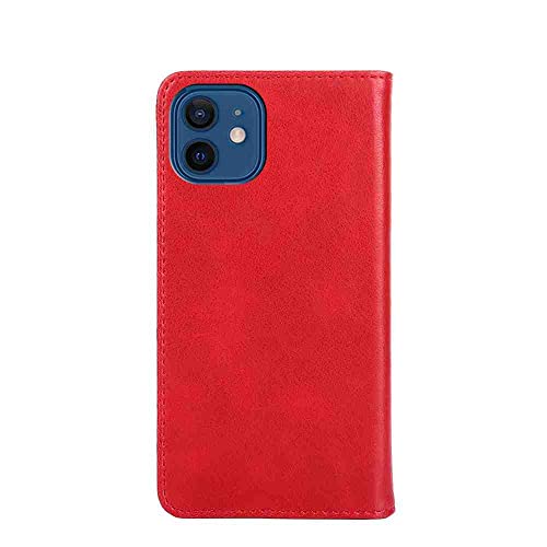 BANLEI2U Phone Cover Wallet Folio Case for Oppo Reno 6 PRO Plus 5G, Premium PU Leather Slim Fit Cover for Reno 6 PRO Plus 5G, Protective Cover, Red