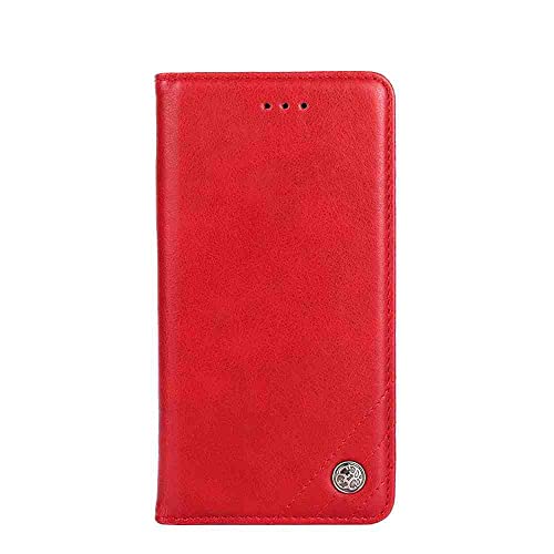 BANLEI2U Phone Cover Wallet Folio Case for Oppo Reno 6 PRO Plus 5G, Premium PU Leather Slim Fit Cover for Reno 6 PRO Plus 5G, Protective Cover, Red