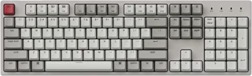 Keychron C2 104 Keys Full Size Wired Mechanical Keyboard for Mac Windows, Classic Retro Gray/White Color ABS Keycaps Brown Switch USB-C Gaming Keyboard for Gamer/Typists/Office/Home