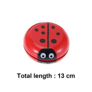 Zerodeko 10pcs Wooden Yoyo Ladybug Shaped Yoyo Balls Animal Party Favors Birthday Gifts for Beginner Kids Children Random Color