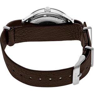 SEIKO Men's Green Dial Brown Leather Band Automatic Watch