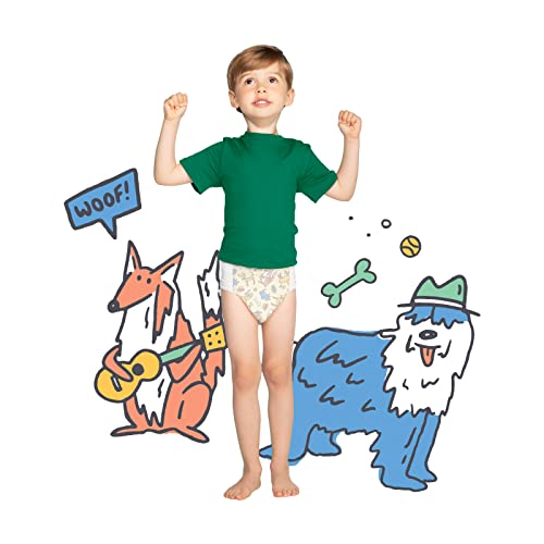 Hello Bello Premium Training Pants Size 4T-5T I 72 Count of Disposeable, Gender Neutral, Eco-Friendly, and Potty Training Underwear with Snug and Comfort Fit for Toddlers on The Move I Li'l Barkers