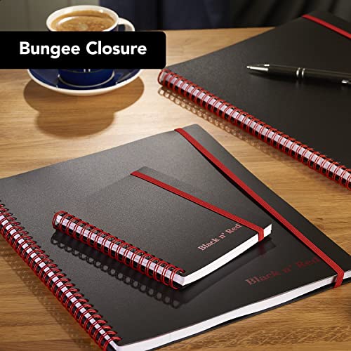 Black n' Red Business Notebooks, 3 Pack, Soft Cover, Twin Wire, 70 Sheets, 11" x 8-1/2", Black (400161060)