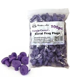 reefing art ceramic coralline purple coral frag plugs 100 pack free aquarium glue for sps lps