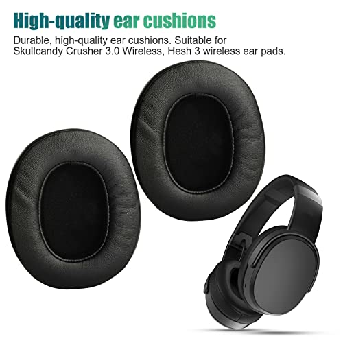 Replacement Ear Pads Ear Cups Repair Parts Protein Leather Memory Foam for Skullcandy Crusher 3.0 Wireless Hesh 3