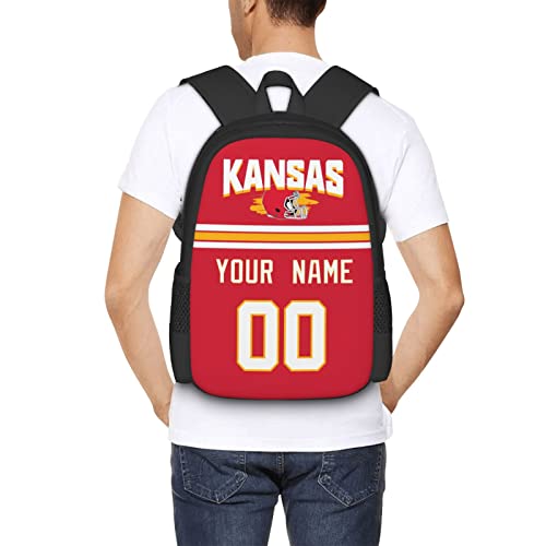 ANTKING Kansas Backpack Custom any Name and Number Gifts for Men Women