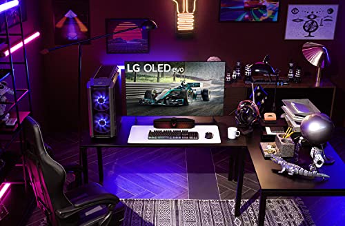 LG 42-Inch Class OLED evo C2 Series Alexa Built-in 4K Smart TV, 120Hz Refresh Rate, AI-Powered 4K, Dolby Vision IQ and Dolby Atmos, WiSA Ready, Cloud Gaming (OLED42C2PUA, 2022) (Renewed)