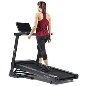 sunny health & fitness astra elite advanced brushless technology treadmill with 15-level auto incline, wide running deck & exclusive sunnyfit® app enhanced bluetooth connectivity - sf-t722052