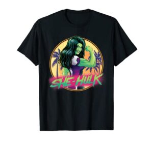marvel she-hulk jennifer walters palm tree flex t-shirt