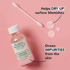 Mario Badescu AM/PM Blemish Kit, Includes Drying Lotion Spot Treatment with Salicylic Acid and Sulfur (1 Fl Oz) AND Drying Patch Facial Stickers, Invisible Pimple Patches (12 Count)