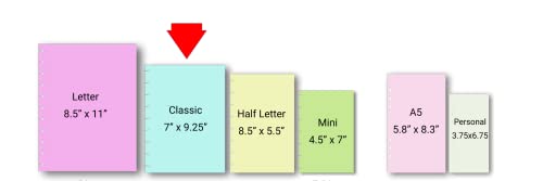 Dashboard Semi-Transparent Blank Top Index Dividers for 9-Discs Classic Happy Planners