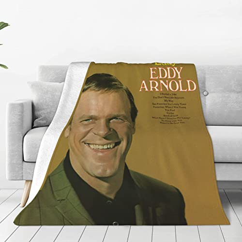 Flannel Blanket Eddy Arnold Soft Lightweight Throw Blanket Warm Durable Sofa Couch Decor Beding 50"X40"