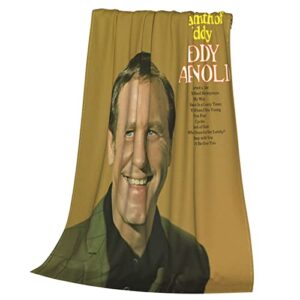 Flannel Blanket Eddy Arnold Soft Lightweight Throw Blanket Warm Durable Sofa Couch Decor Beding 50"X40"