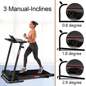 FYC Folding Treadmill for Home - Foldable Treadmill Slim Compact Running Machine Portable Electric Treadmill Workout Exercise for Small Apartment Home Gym Jogging Walking，Black