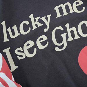 Arnodefrance Men Lucky Me I See Ghosts Hoodie Grey