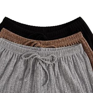 SOLY HUX Womens Pajamas Lounge Set 3 Sets Sleepwear Rib Knit Crop Tank Top and Shorts PJ Summer Outfits Multi S