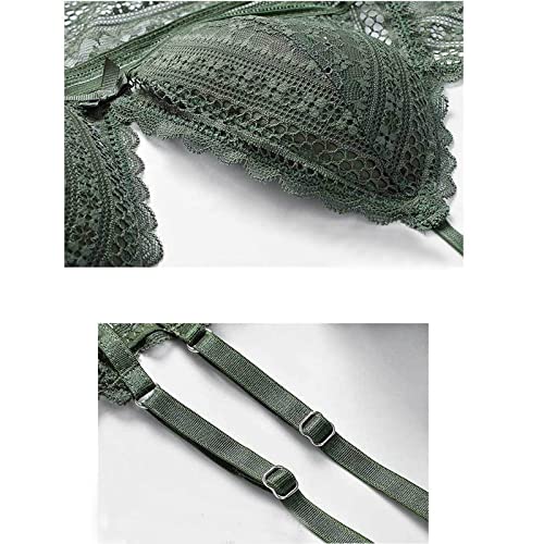 2t Nightdress Lace Lengerie Nightwear Teen Pajamas Girl Pajamas Strappy Babydoll Nightwear Cami Nightwear Sets Army Green