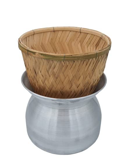 Sticky Rice Steamer Basket Size 8.5 inches With Bottom Plate (Only Basket)