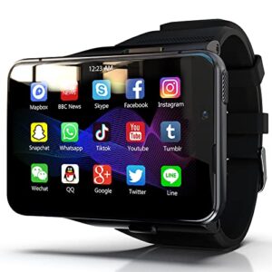 jinkehong smart watch phone, gps android smartwatch with detachable dial and independent sim card, video chat available, dual camera bluetooth, for boy girl student(4gb+64gb)