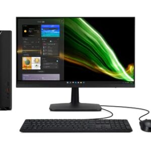 Acer Aspire XC-1660G-UW94 Desktop with 23.8” Full HD Monitor | 10th Gen Intel Core i3-10105 Processor | 8GB DDR4 | 256GB SSD | 8X DVD | Wireless Wi-Fi 6 AX201 | Bluetooth 5.2 | Windows 11 Home