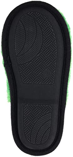 Minecraft Youth Unisex Slipper, Novelty Plush Scuff, Creeper Green, Size 1-2 Big Kid