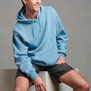 Russell Athletic Men's Hoodie Dri-Power Fleece Hoodies & Sweatshirts, Moisture Wicking, Cotton Blend, Relaxed Fit, Sizes S-4X, Arctic Blue, Small