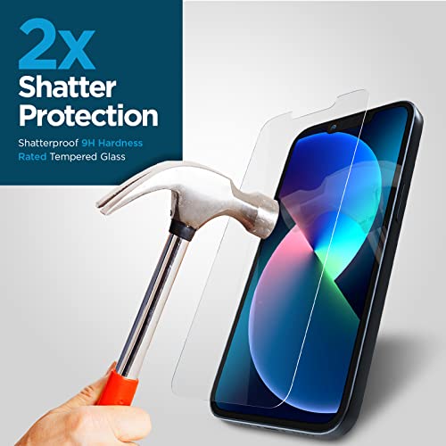 Case-Mate iPhone 14 Pro Screen Protector - 6.1 Inch - Anti-Scratch Tempered Glass with Shatter Protection - Durable 9H Glass Film with Touch Sensitivity, High Clarity, Case Friendly, Easy to Apply