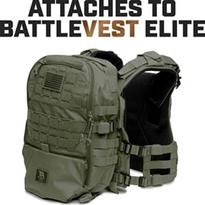 BattlePack Elite | Standalone and Tactical Vest Backpack | Combat Veteran Owned Company | 1 Day Assault Pack | Outdoors Pack Ranger Green