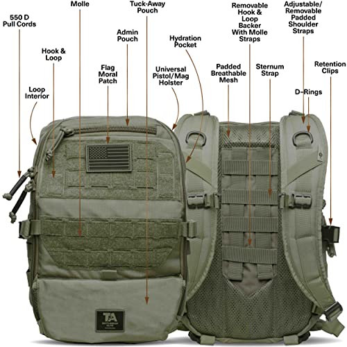 BattlePack Elite | Standalone and Tactical Vest Backpack | Combat Veteran Owned Company | 1 Day Assault Pack | Outdoors Pack Ranger Green