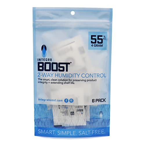 Integra Boost RH 2-Way Humidity Control, 55 Percent, 4 Gram (Pack of 6)