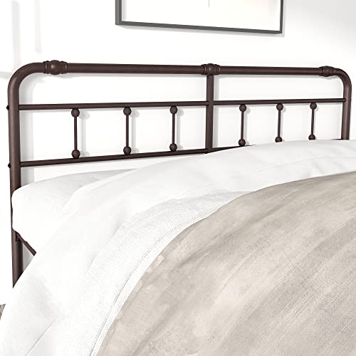 Ponsalion California-King-Bed-Frame with-Headboard and-Footboard Set - Platform Bed Frame Cal-King Size,16 Inches High,no Box Spring Needed,Easy to Assemble(Brown)